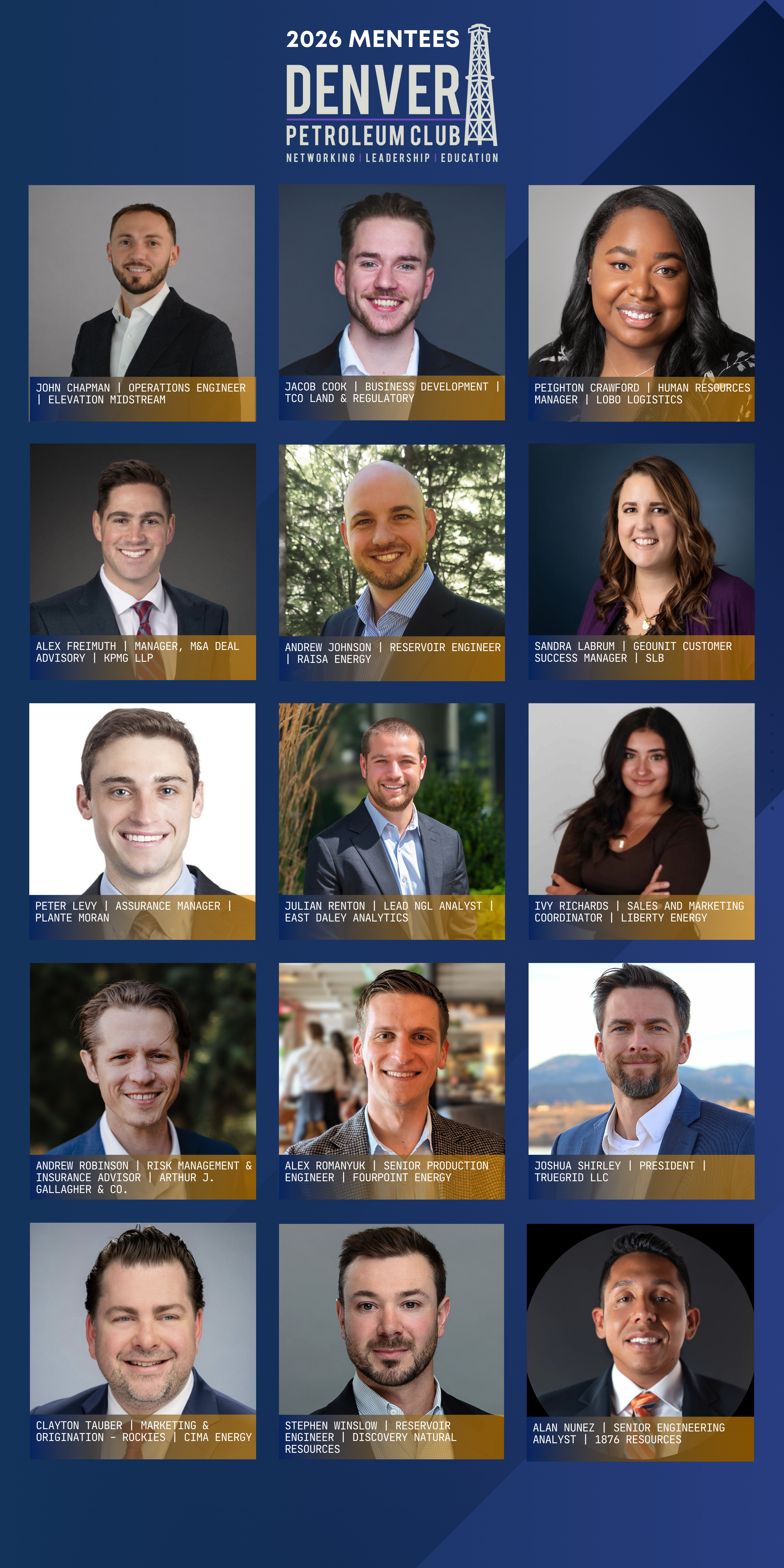 2026 Mentor Program Mentees